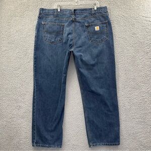 Carhartt Holter Relaxed Fit Jeans Medium Blue Cotton Blend 101483 Men's‎ 42 x 30